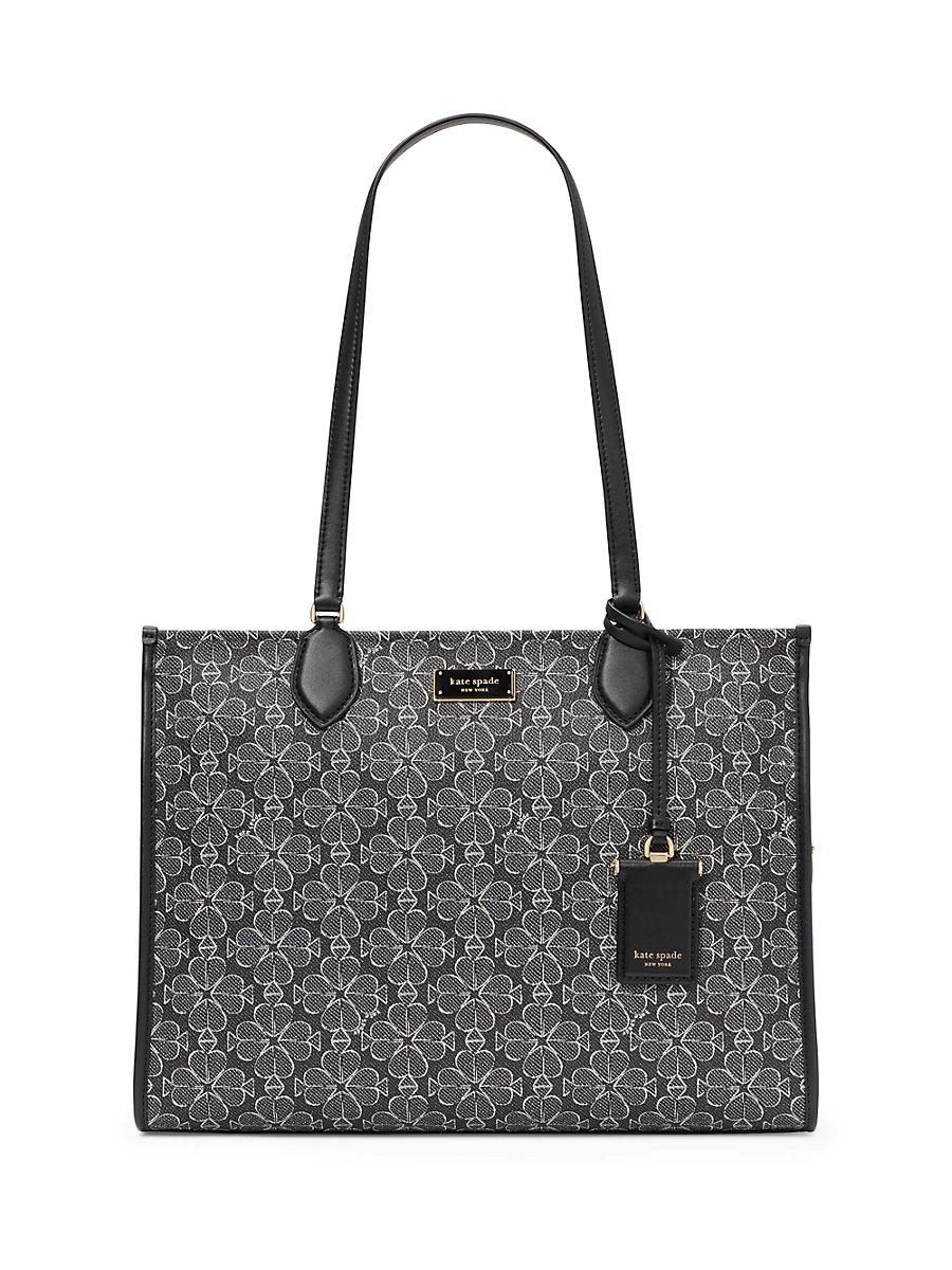 Womens Spade Flower Coated Canvas Tote Bag Product Image