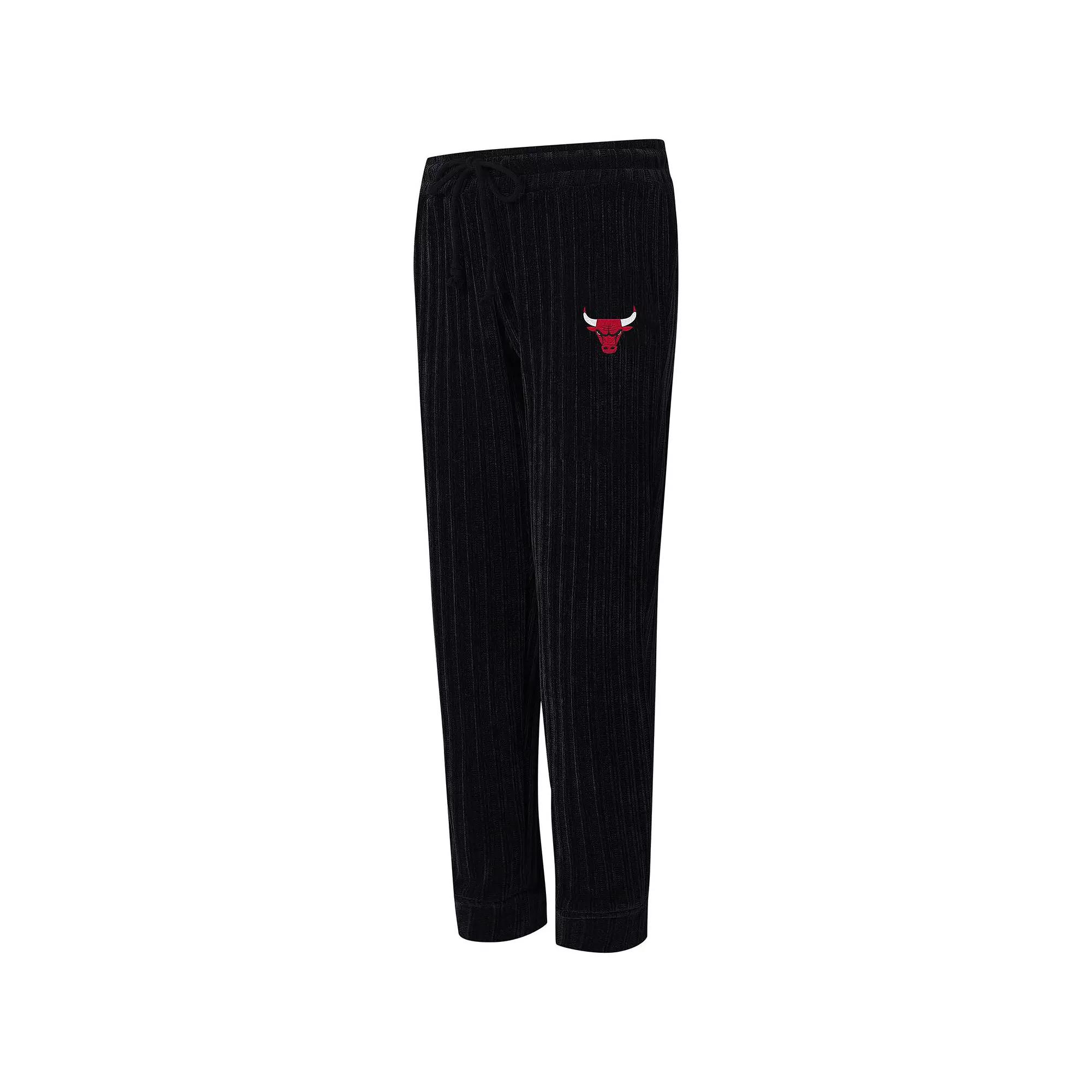 Women's College Concepts Black Chicago Bulls Linger Pants,  Product Image