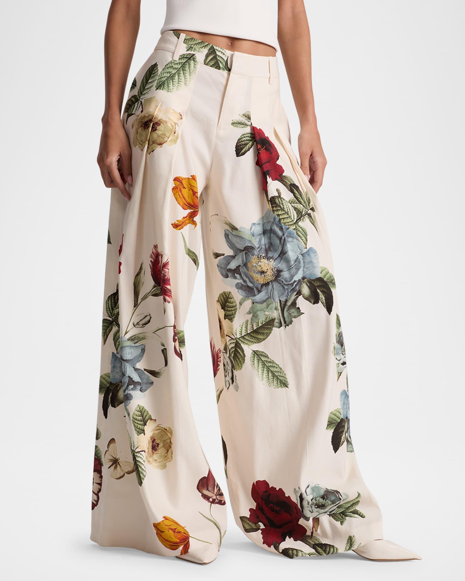 Blaire Provence Floral Pleated Pants Product Image