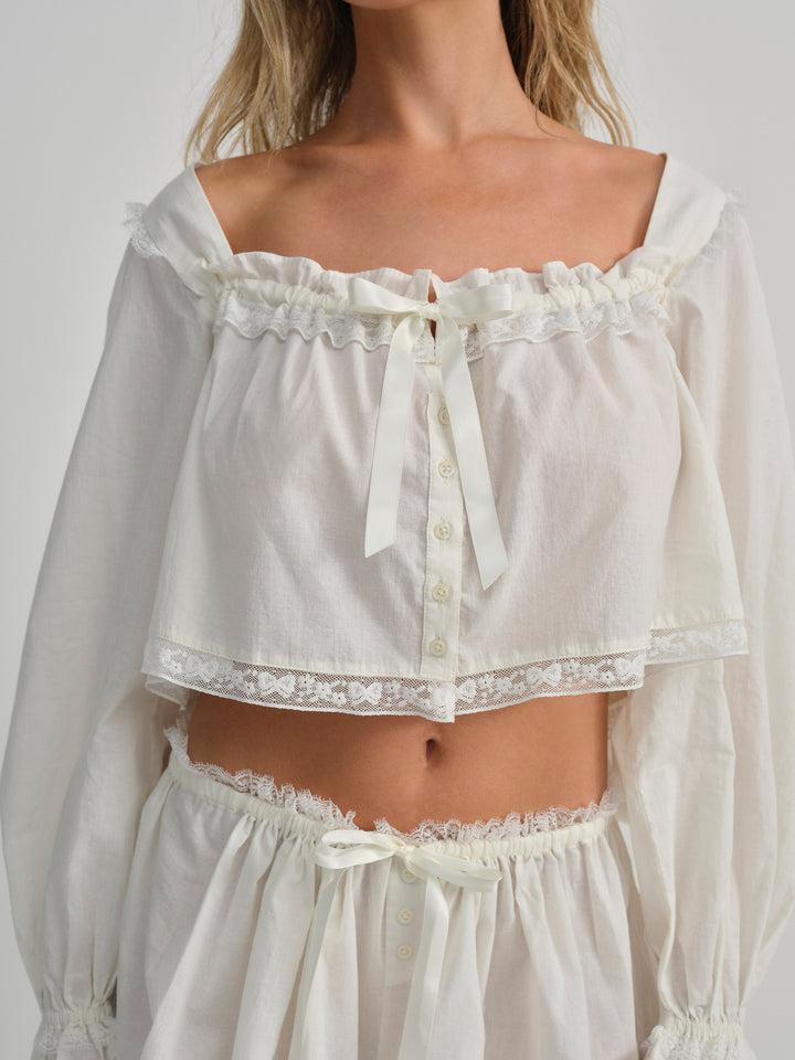 Venetia Sleep Top — Vintage Cream Product Image