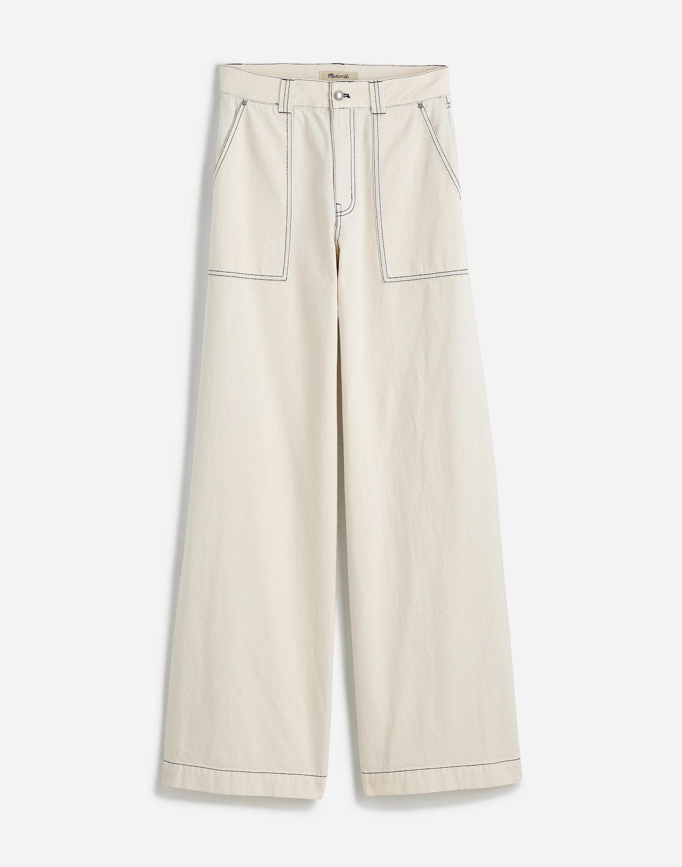 Superwide-Leg Utility Jeans in Vintage Canvas Product Image