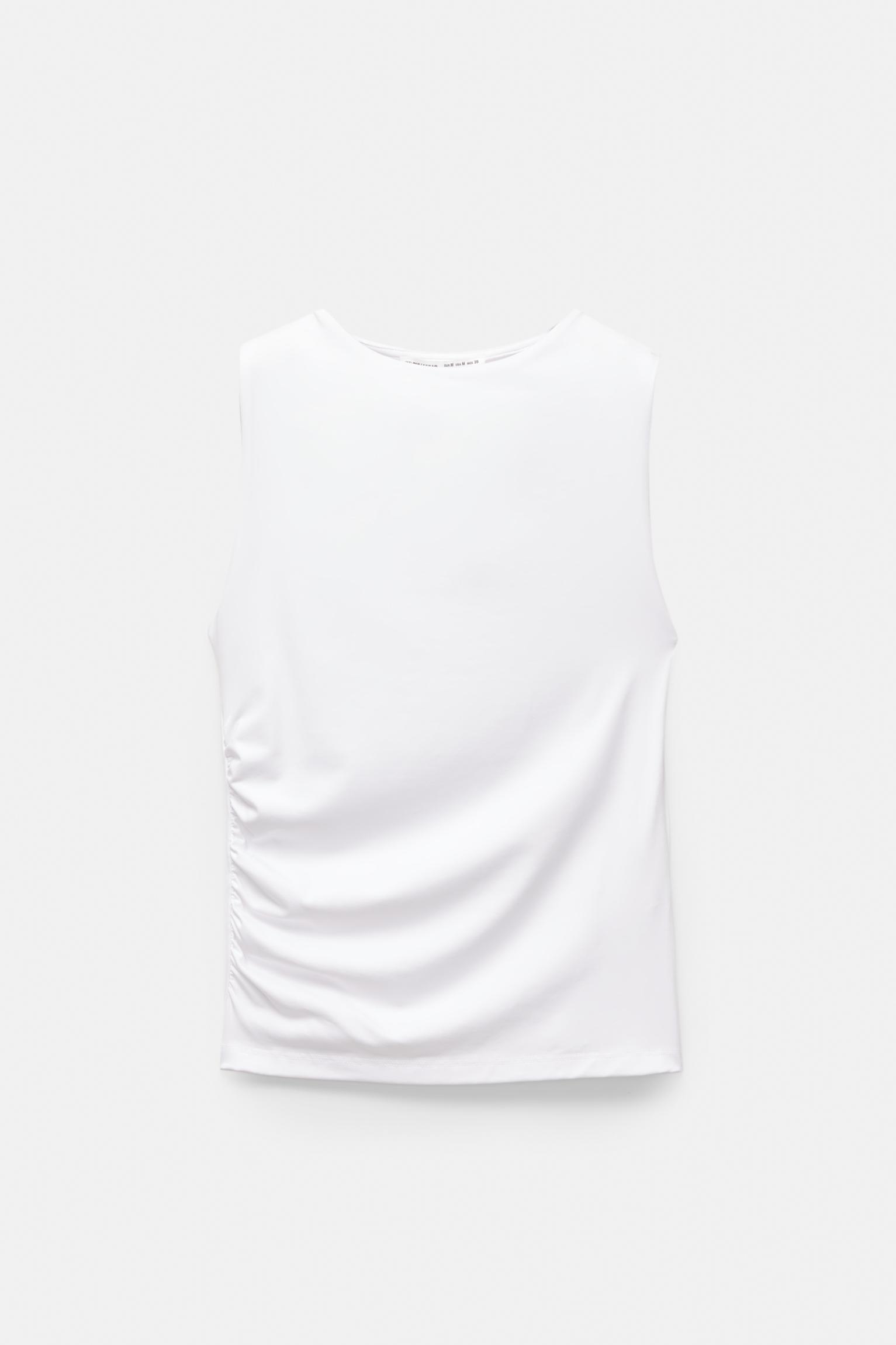 Gathered polyamide top Product Image