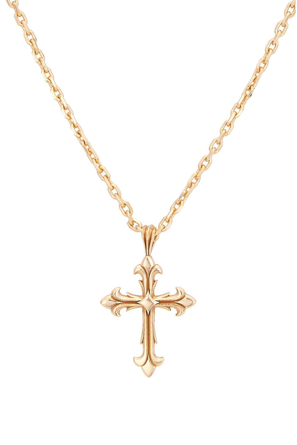 Gold Fleury Cross Necklace Product Image