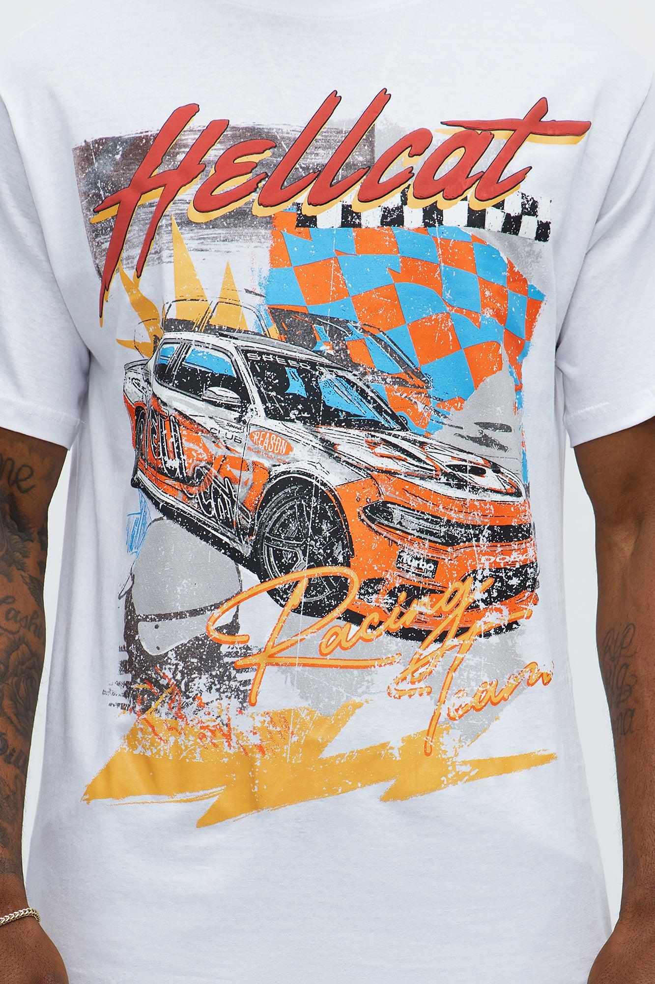 Dodge Hellcat Racing Short Sleeve Tee - White Male Product Image