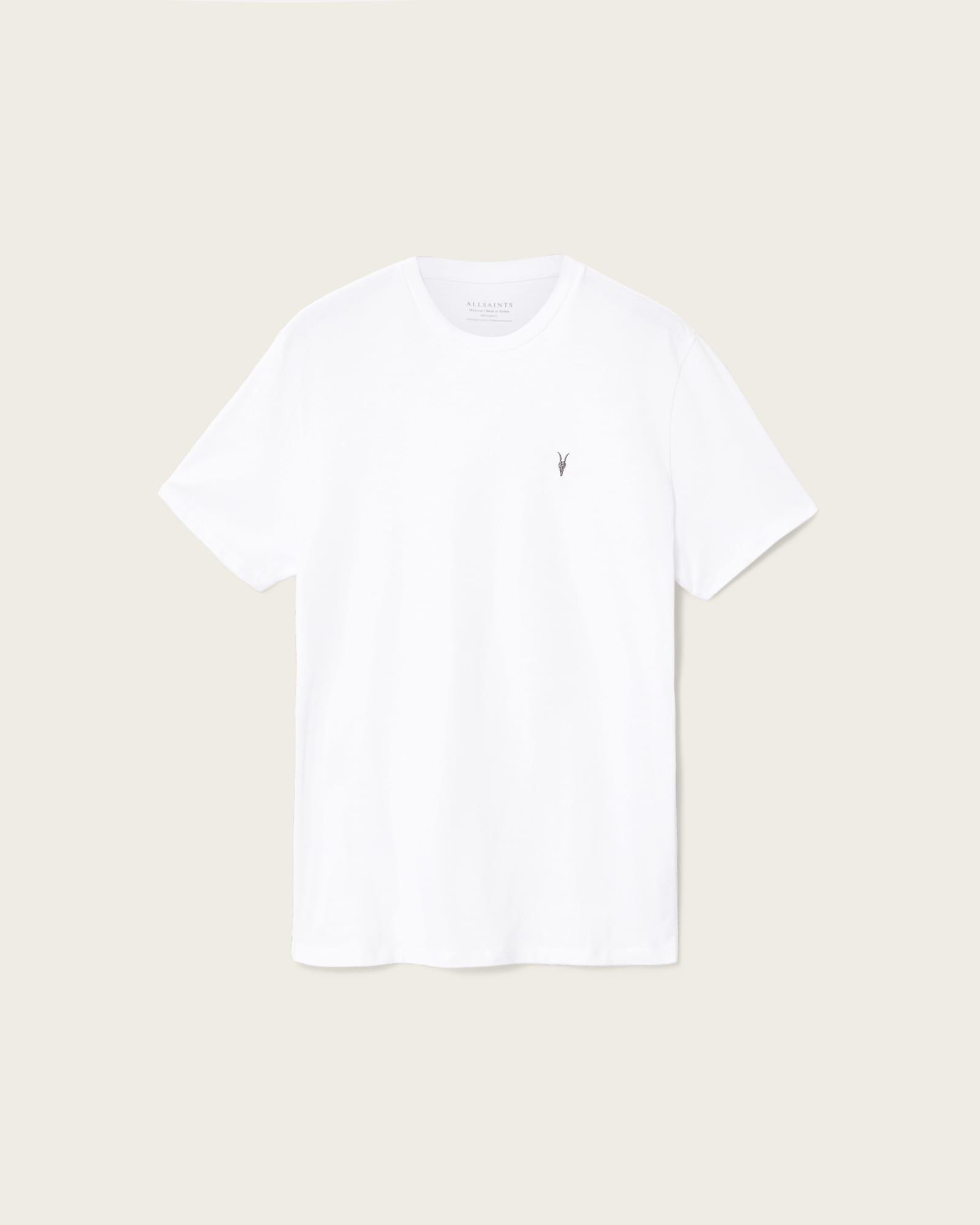 Dexter Short Sleeve Ramskull T-shirt Optic White | ALLSAINTS US Product Image