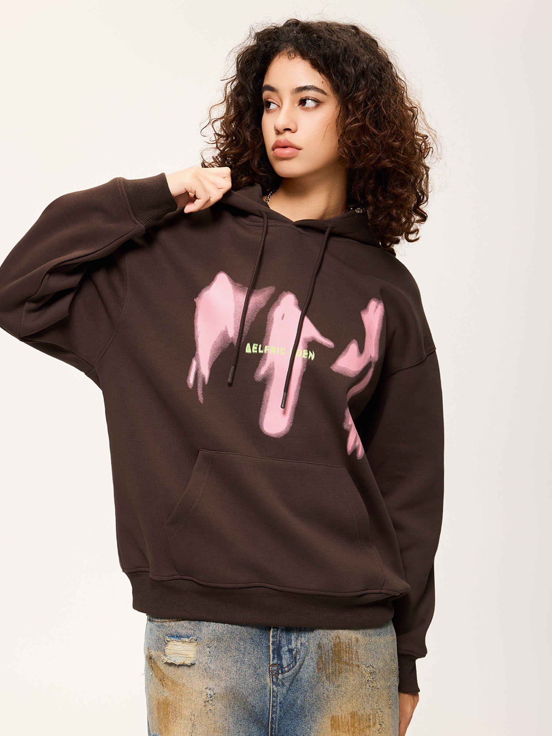 Aelfric Eden Abstract Shadow Print Pullover Hoodie Product Image