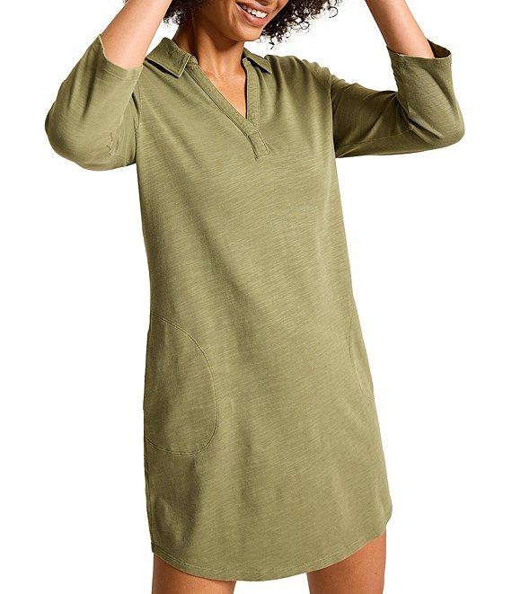Tommy Bahama Ashby Isles Jersey Collared V-neck Pocketed Dress Product Image