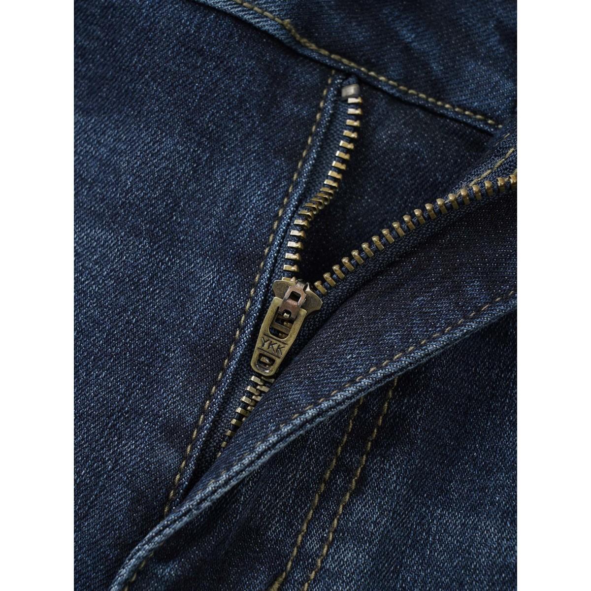 Plus Size Floral Embroidered Skinny Below The Knees Jeans Women Midnight Elegant Natural Flowers Non High stretch Slanted pocket Jeans BloomChic 12/L Product Image