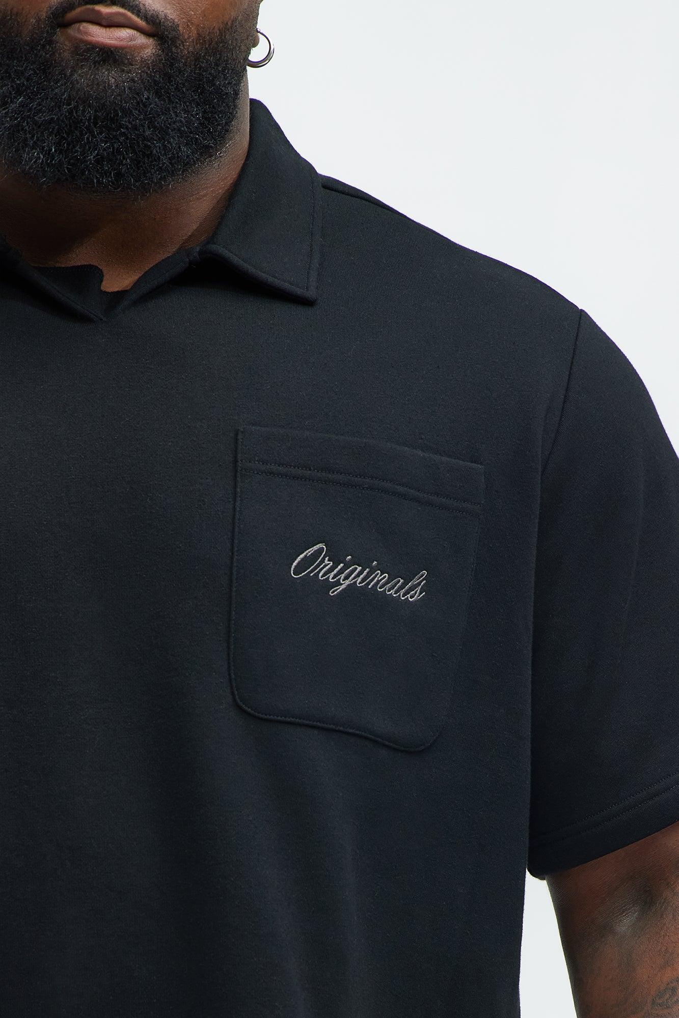 Tyson Happy Mistake Short Sleeve Polo - Black Male Product Image
