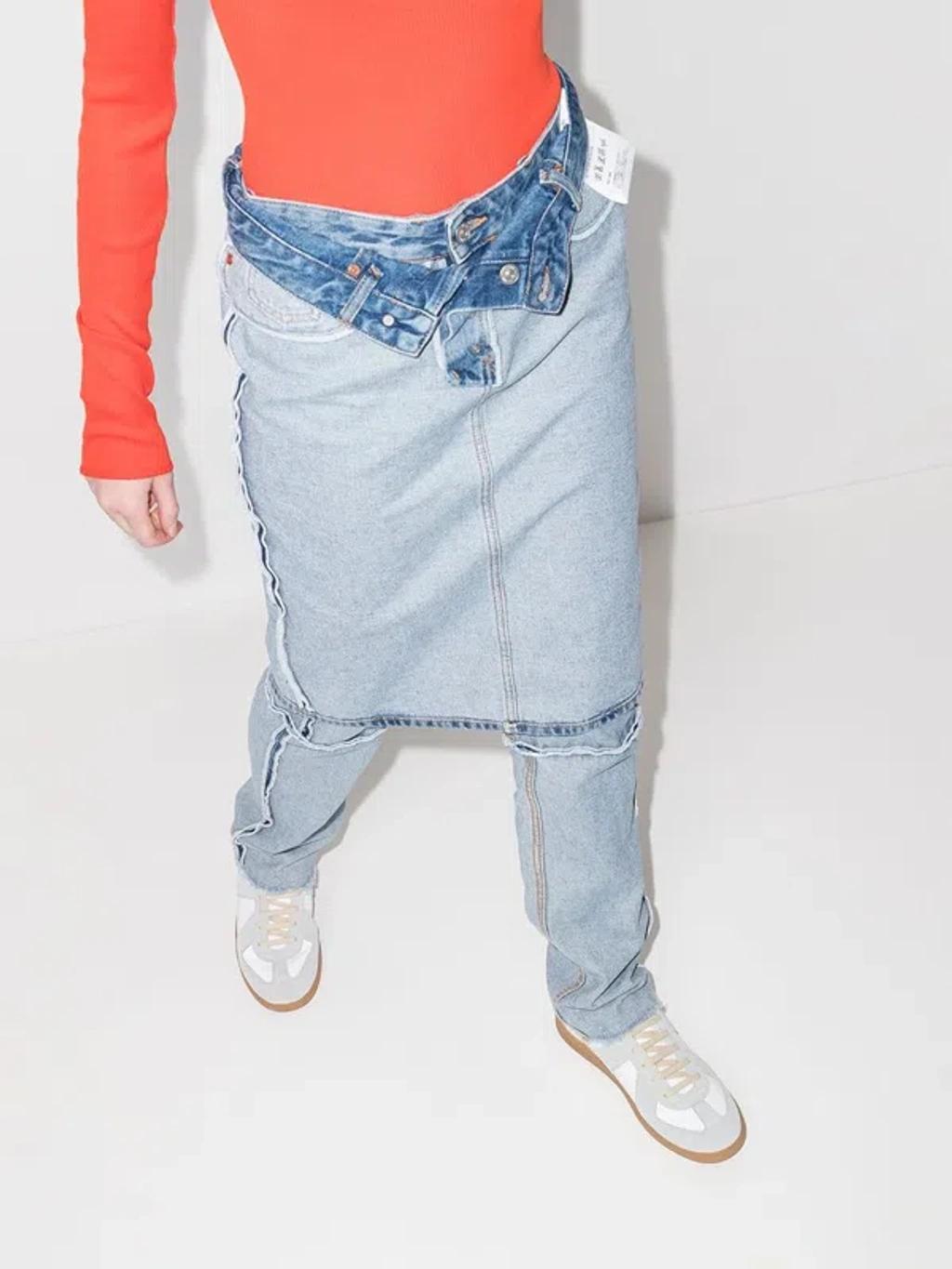 MAISON MARGIELA Replica Leather And Suede Sneakers In White Product Image