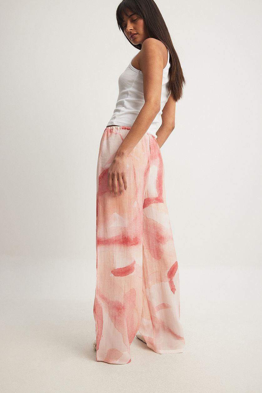 Flowy Printed Pants Product Image