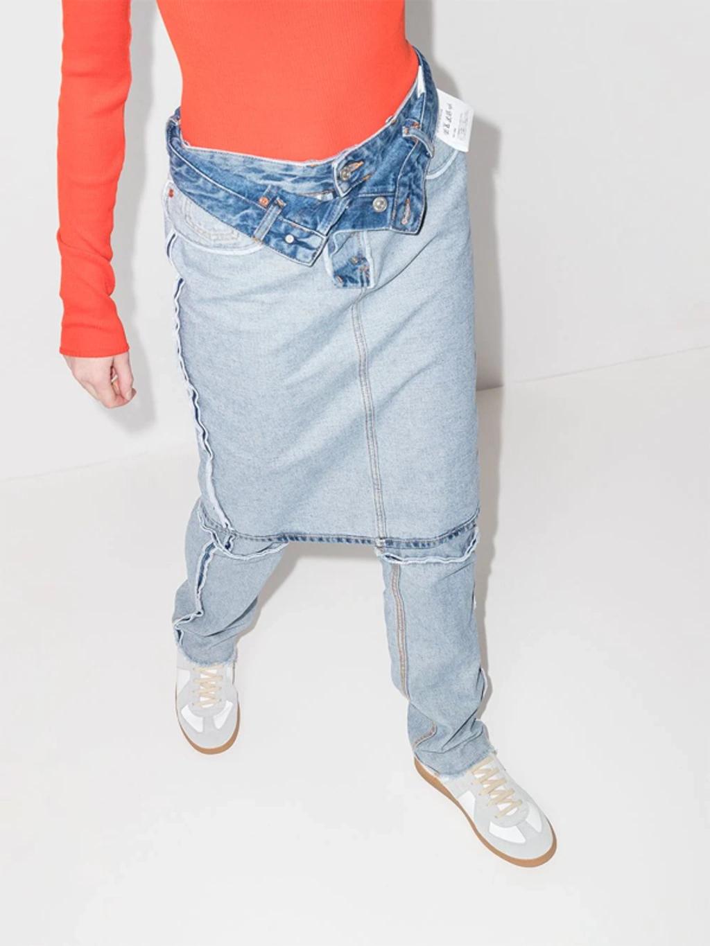 MAISON MARGIELA Replica Leather And Suede Sneakers In White Product Image