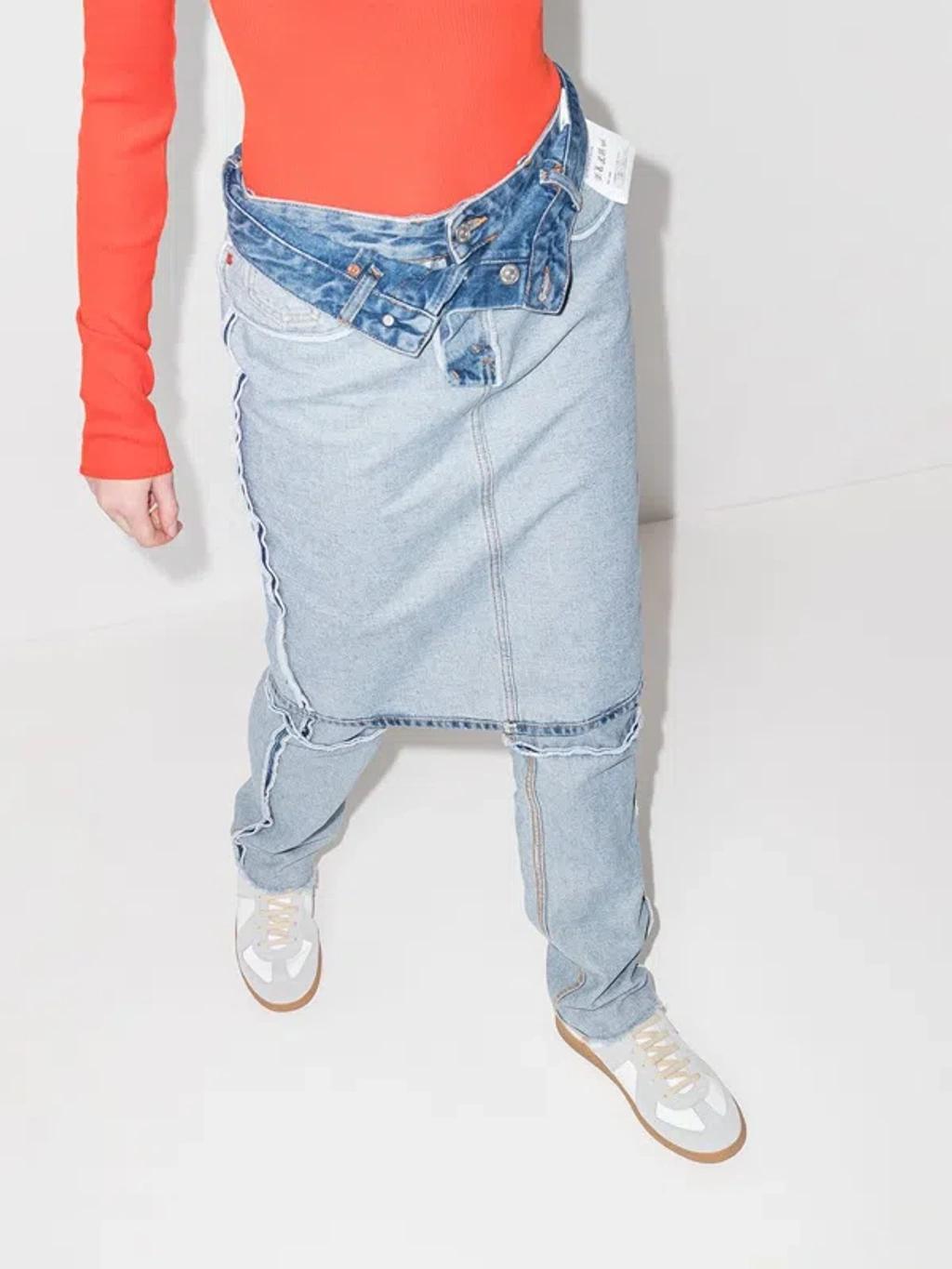 MAISON MARGIELA Replica Leather And Suede Sneakers In White Product Image