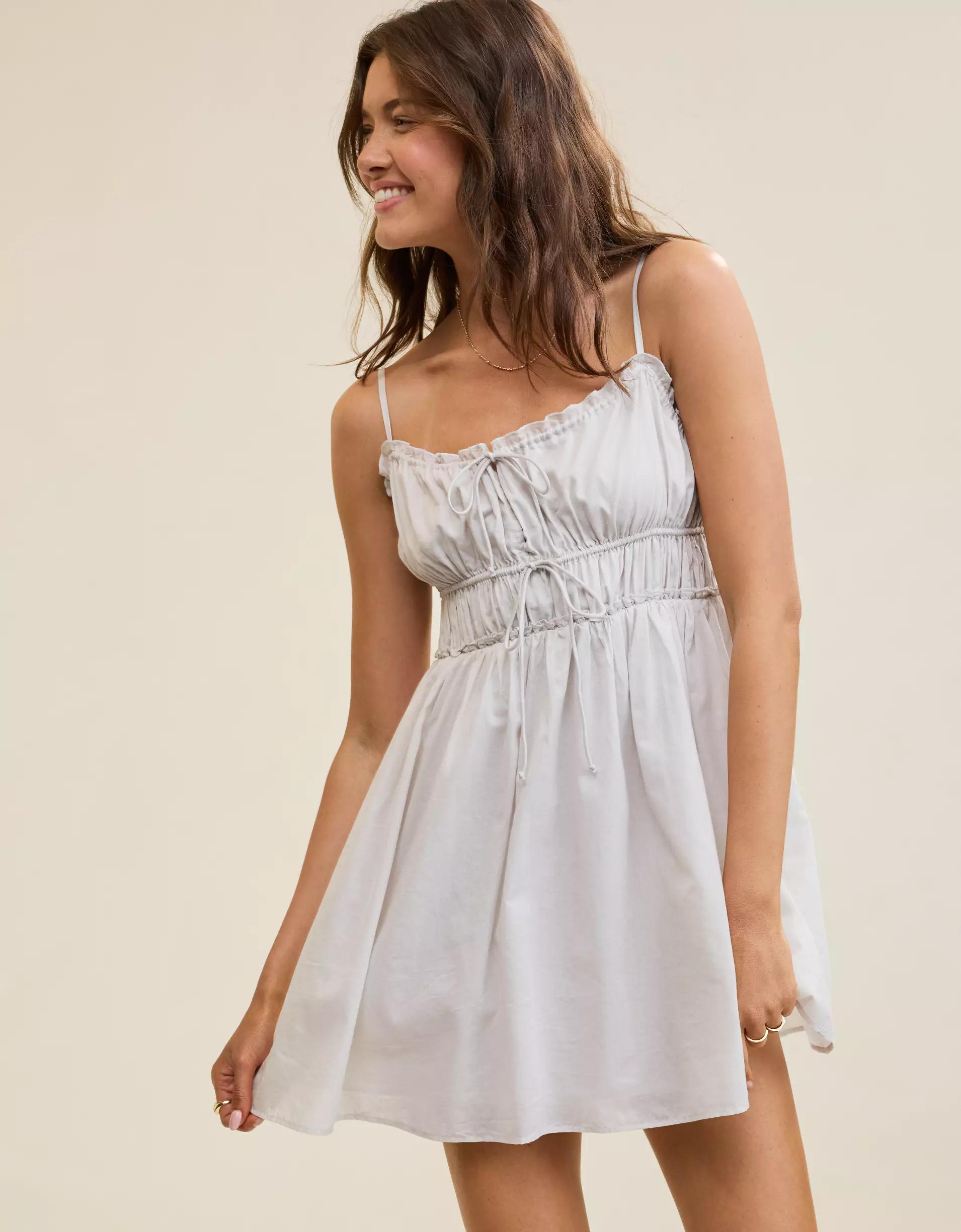 Aerie Tie Front Mini Dress Product Image