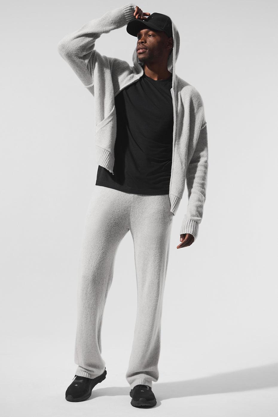 New Class Cashmere Full Zip Hoodie - Pearl Grey Heather Product Image