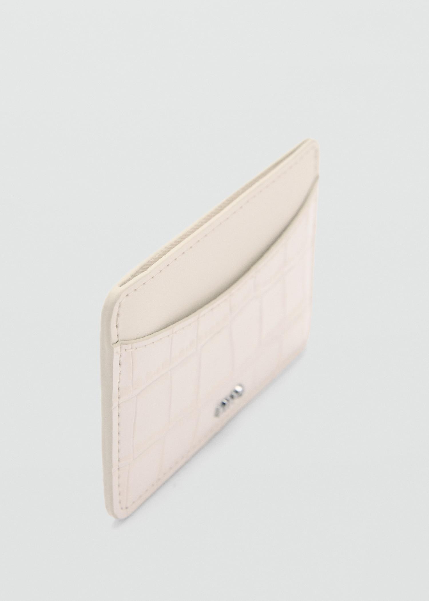 Coco leather effect card holder - Women | MANGO USA Product Image