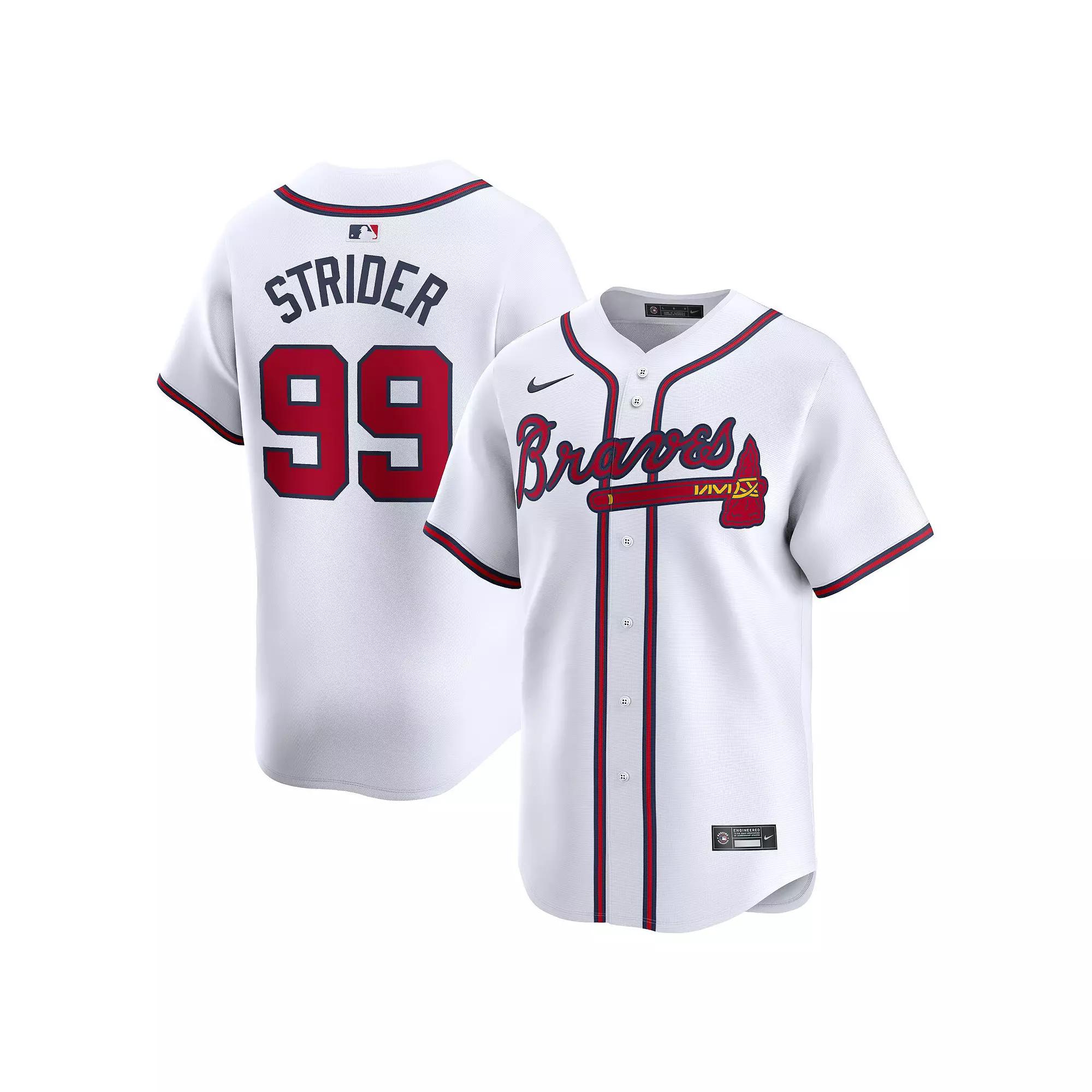Men's Nike Spencer Strider White Atlanta Braves Home Limited Player Jersey,  Product Image