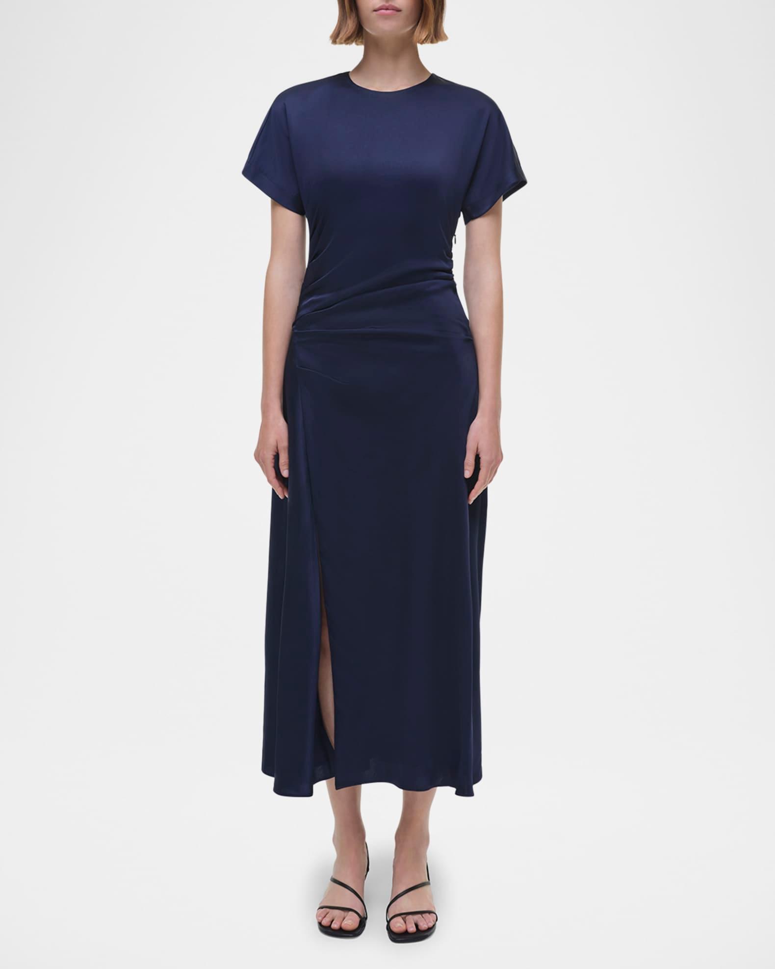 Marabella Draped Short-Sleeve Midi Dress Product Image