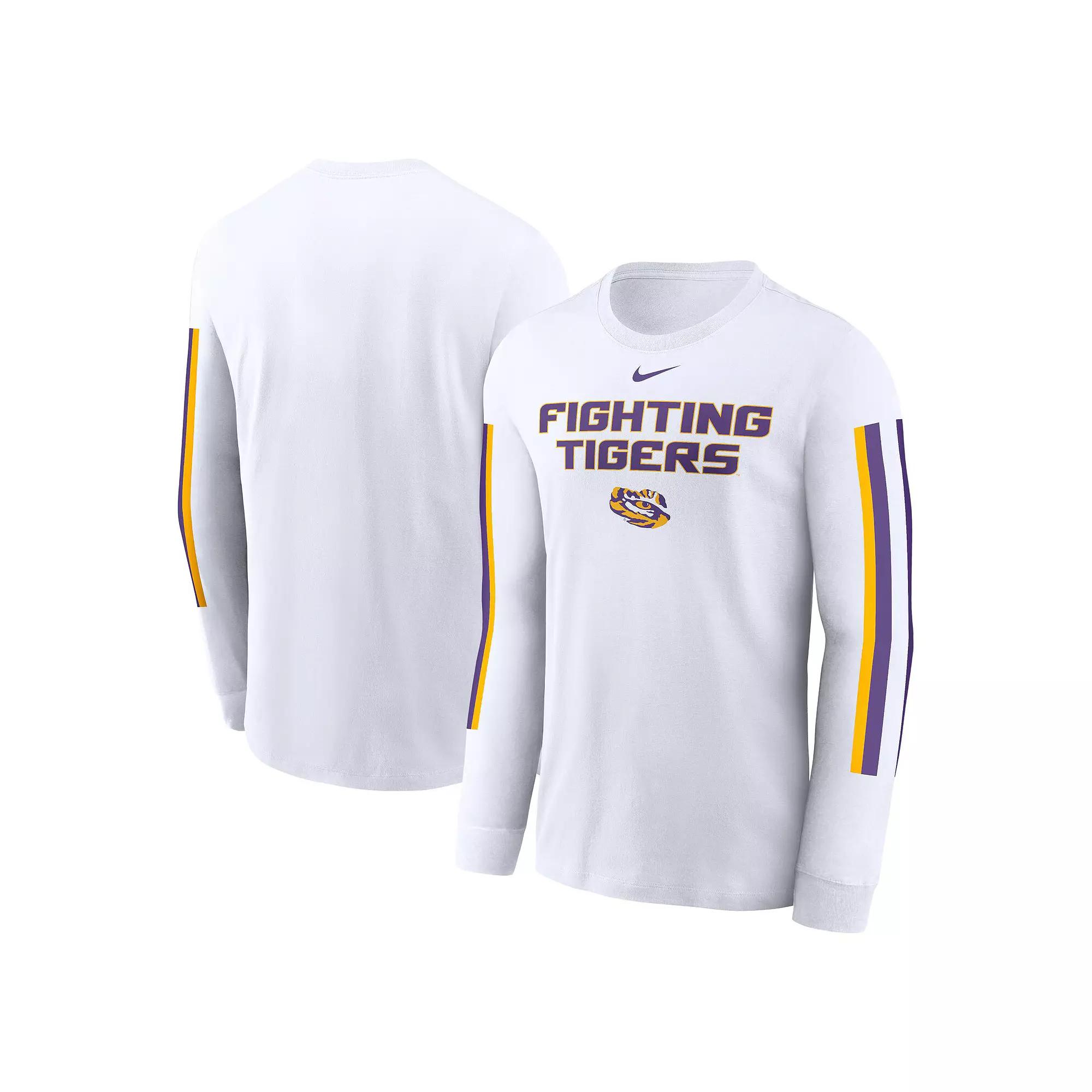 Men's Nike White LSU Tigers Local Spirit Slogan Long Sleeve T-Shirt,  Product Image