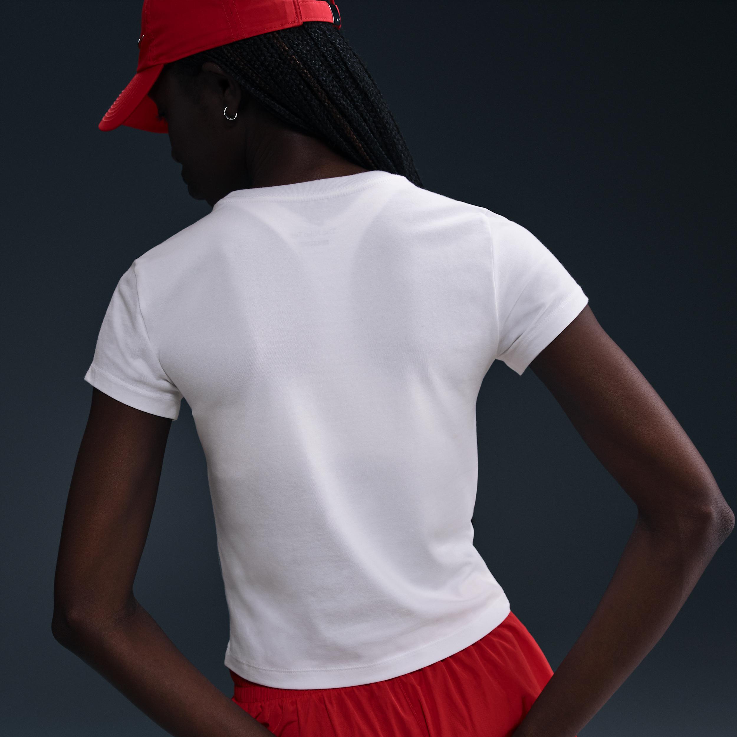 Womens Nike Sportswear Chill Knit Slim Cropped T-Shirt | HV6408-100 Product Image