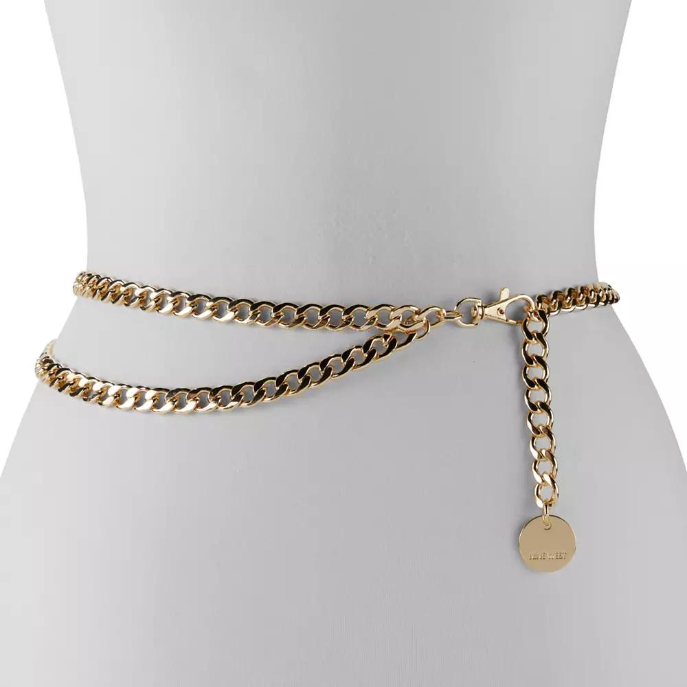 Women's Nine West Chain Belt, Size: Medium-Large, Gold Product Image