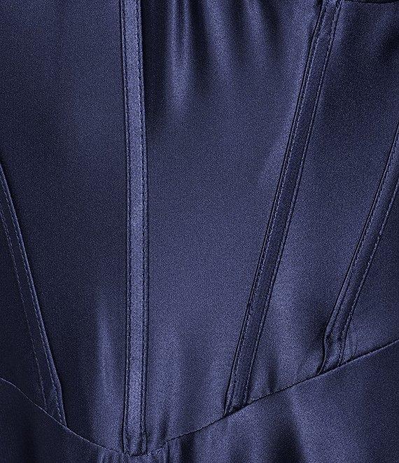 B. Darlin Sweetheart Off Shoulder Strap Front Slit A-Line Dress Product Image