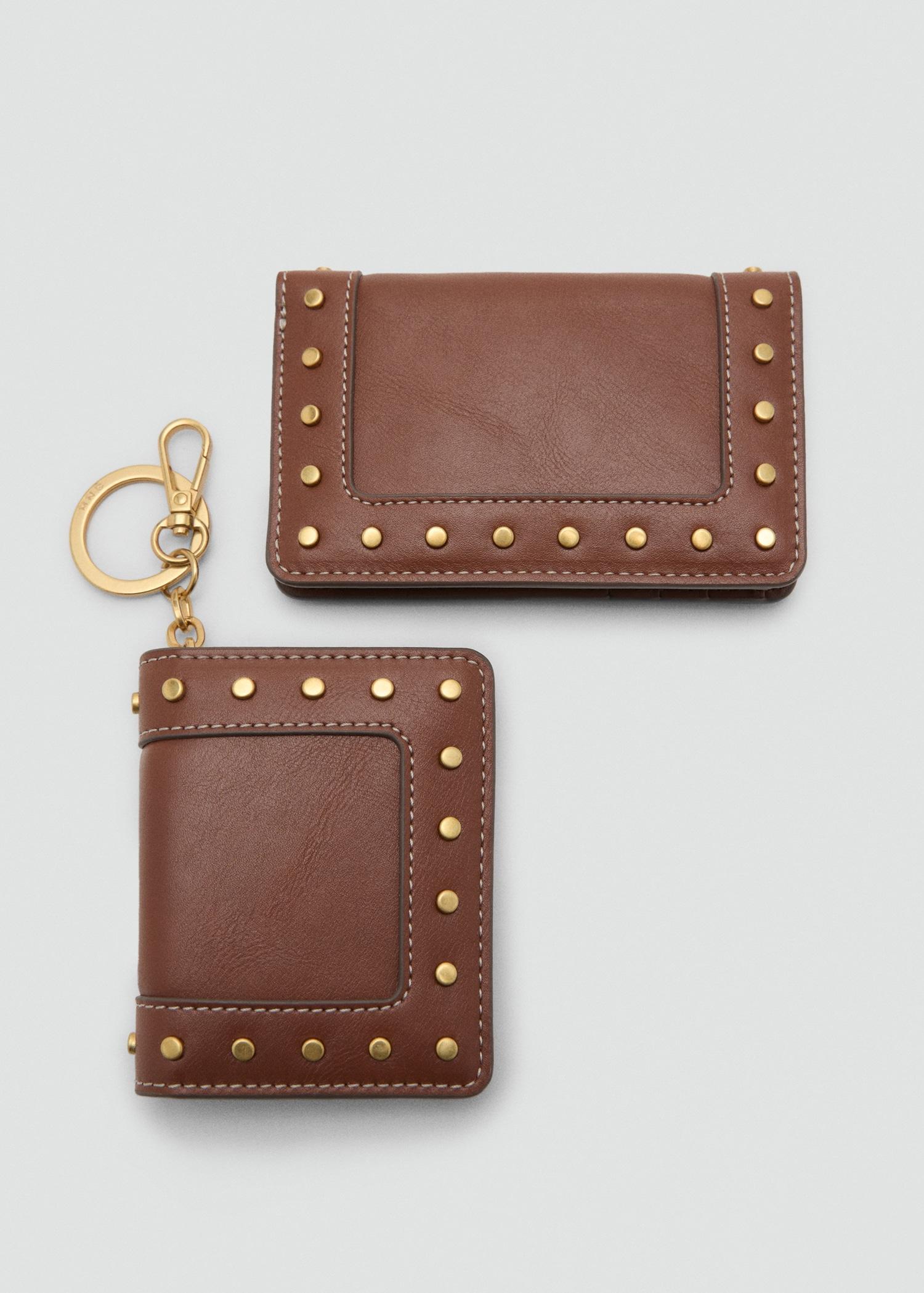 Studded wallet with flap - Women | MANGO USA Product Image