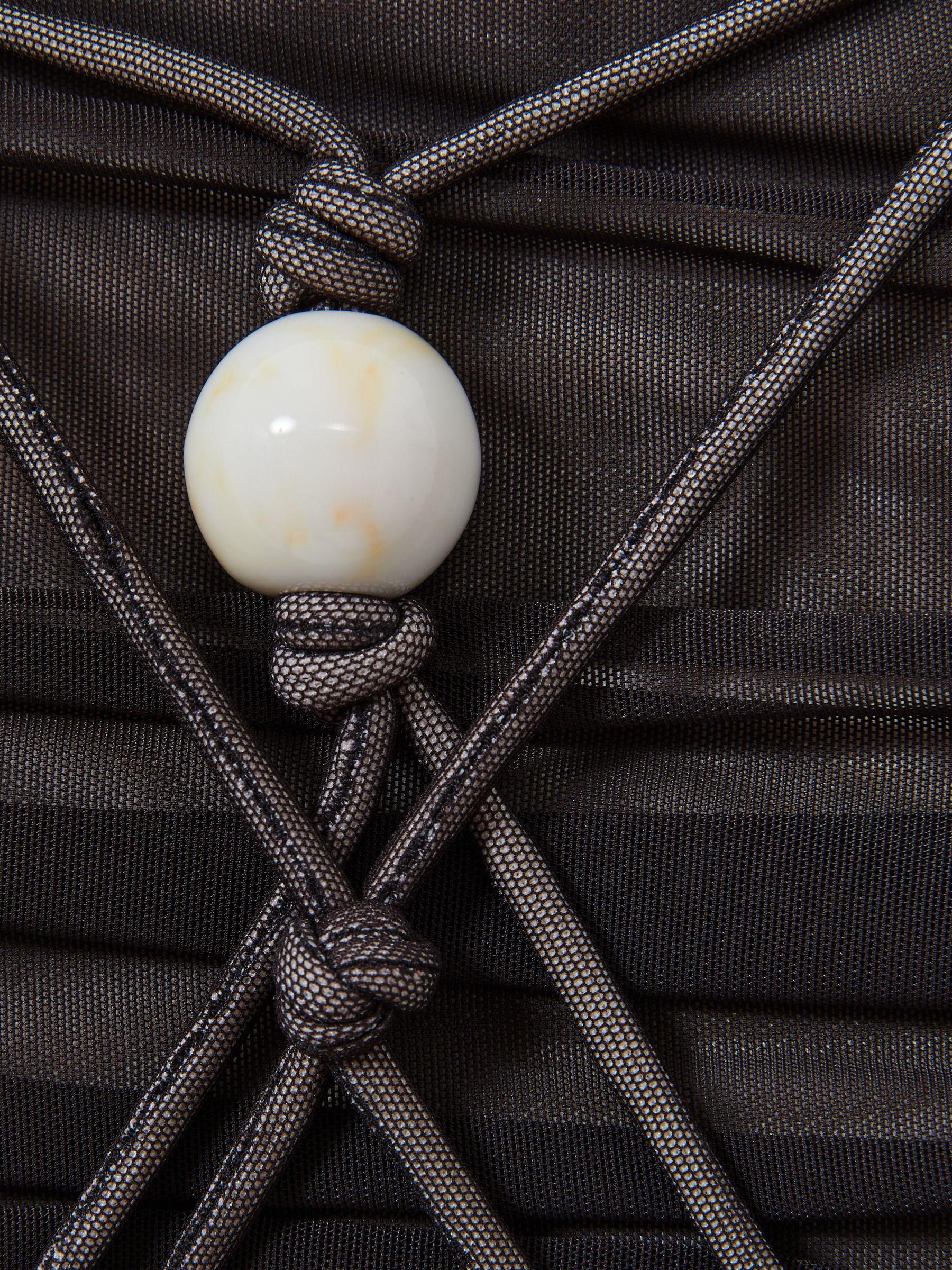 Significant Other Ruched Mesh Maxi Dress in Chocolate Product Image