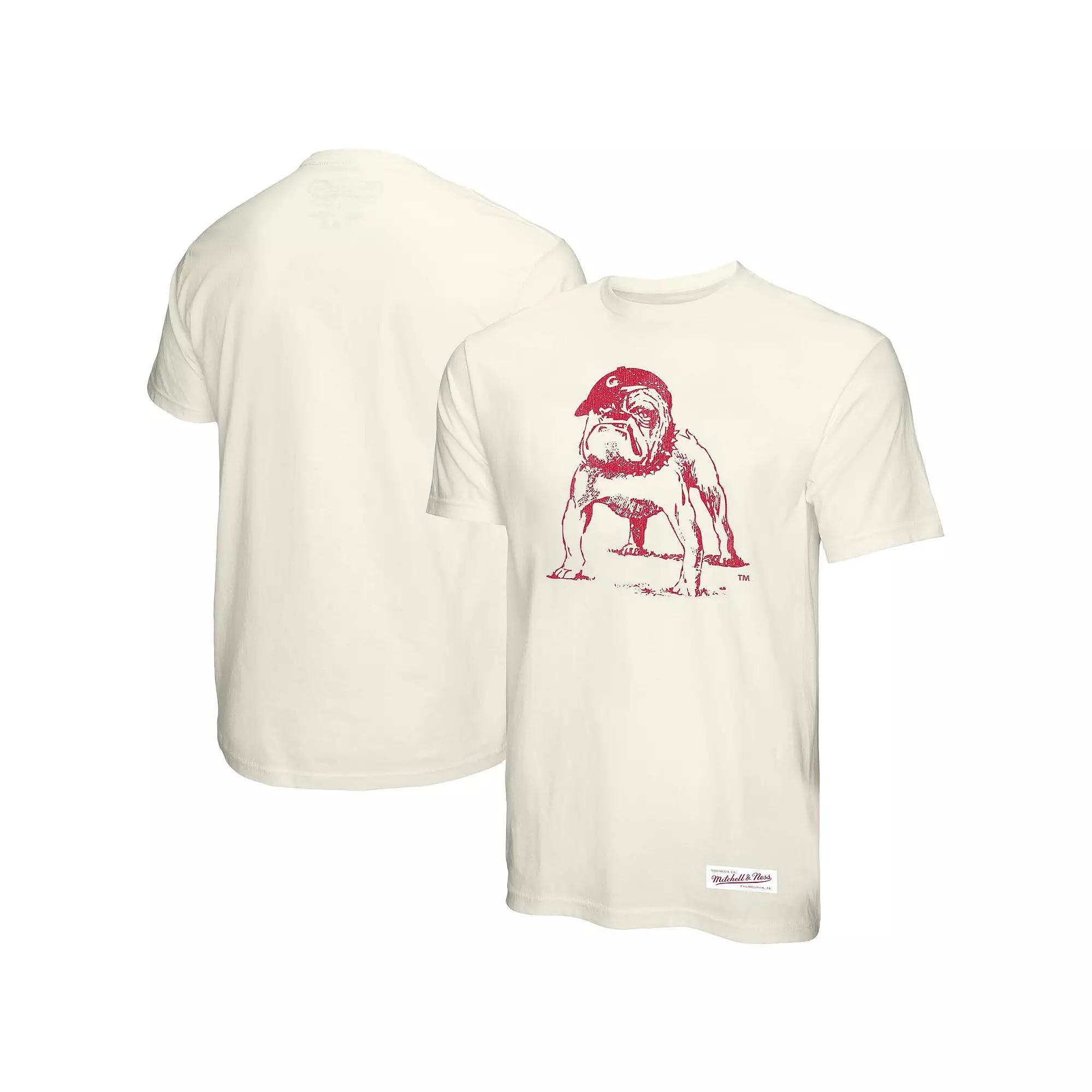 Men's Mitchell & Ness Cream Georgia Bulldogs Vintage Tone T-Shirt,  Product Image