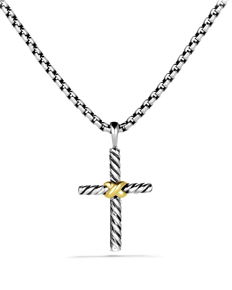 Womens Petite X Cross Necklace in Sterling Silver Product Image