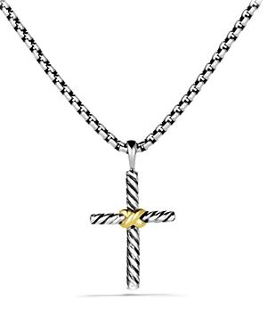 Womens Petite X Cross Necklace in Sterling Silver Product Image