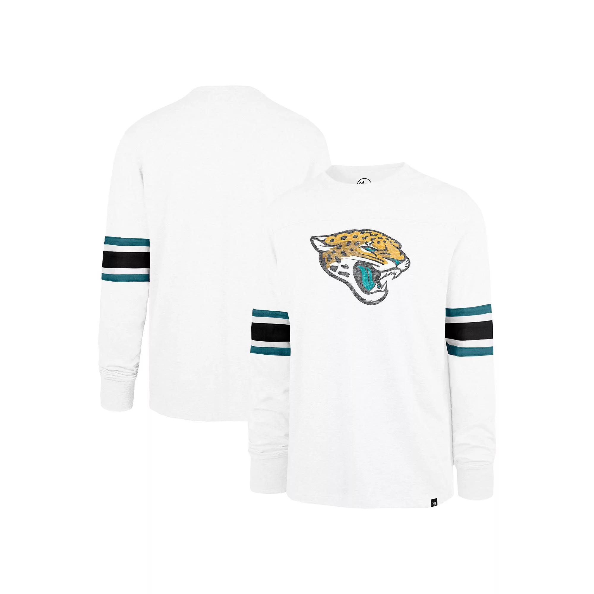 Men's '47 White Jacksonville Jaguars Gridiron Premier Brex Long Sleeve T-Shirt,  Product Image