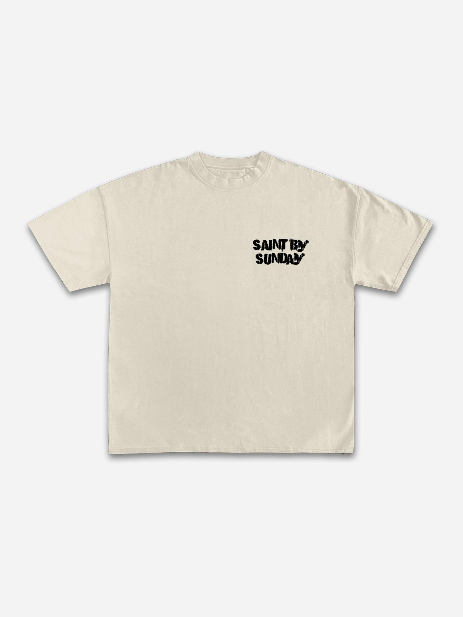 Sunday Is A Saint, Friday Is A Sinner Street Vintage Graphic Cotton T-shirt Product Image