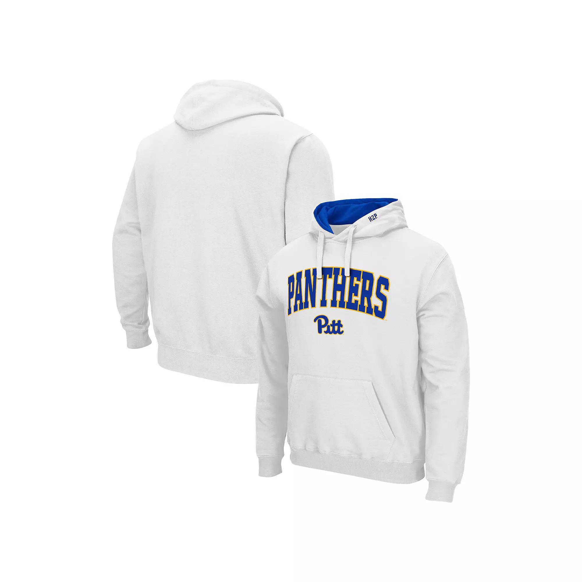 Men's Colosseum White Pitt Panthers Arch & Logo 3.0 Pullover Hoodie,  Product Image