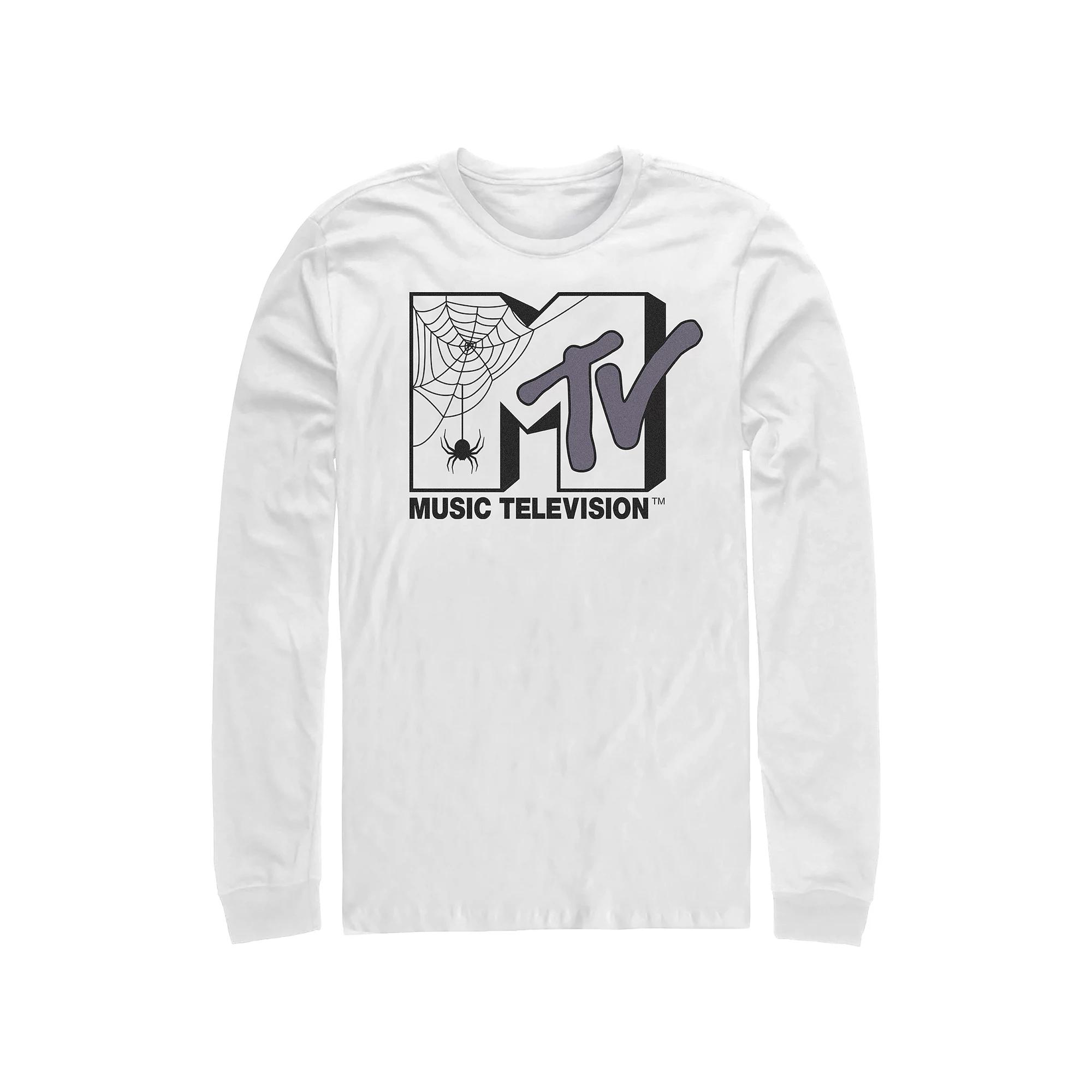 Men's MTV Spider Halloween Logo Graphic Tee, Size: Small, White Product Image