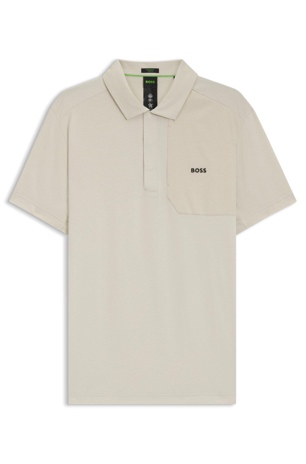 Paddy polo shirt with hopsack paneling Product Image