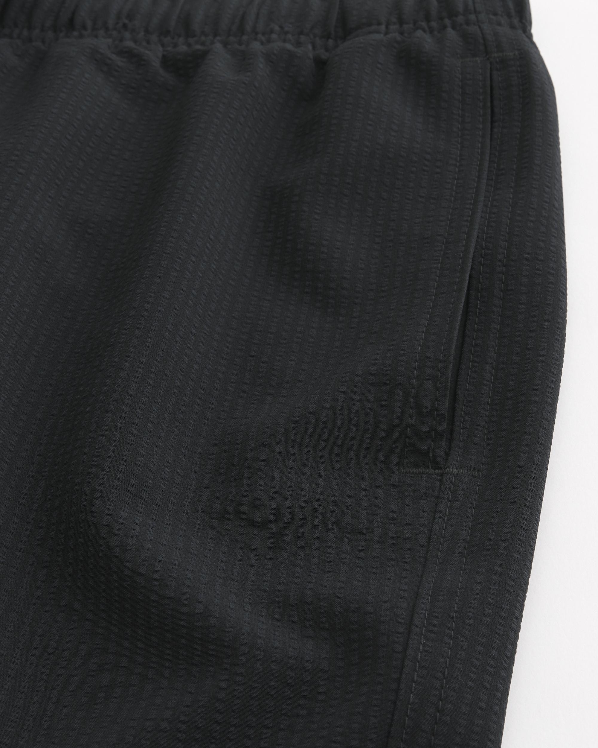 Mid-Thigh Seersucker Volley Swim Trunks Product Image