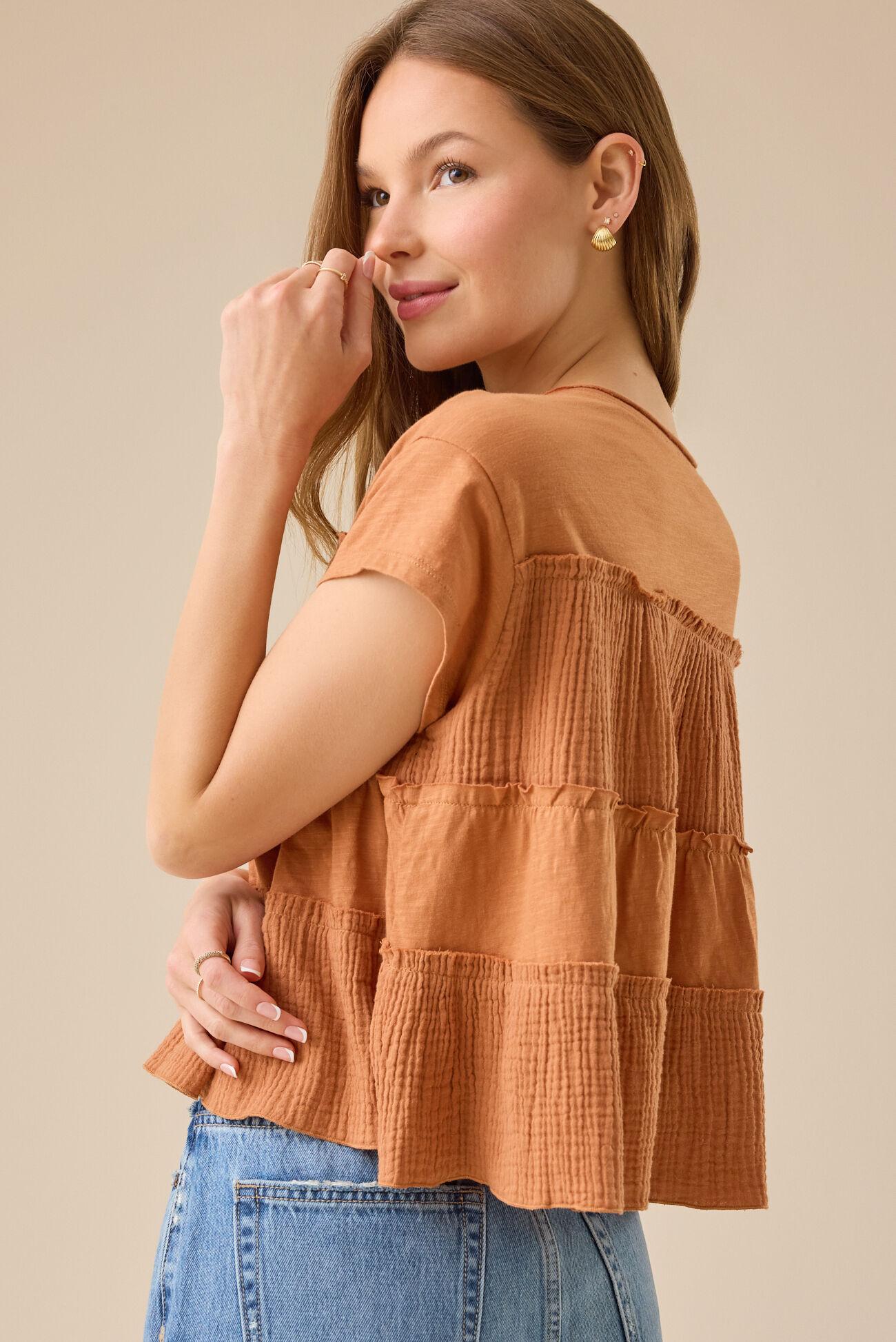 Rebecca Tiered Babydoll Top Product Image