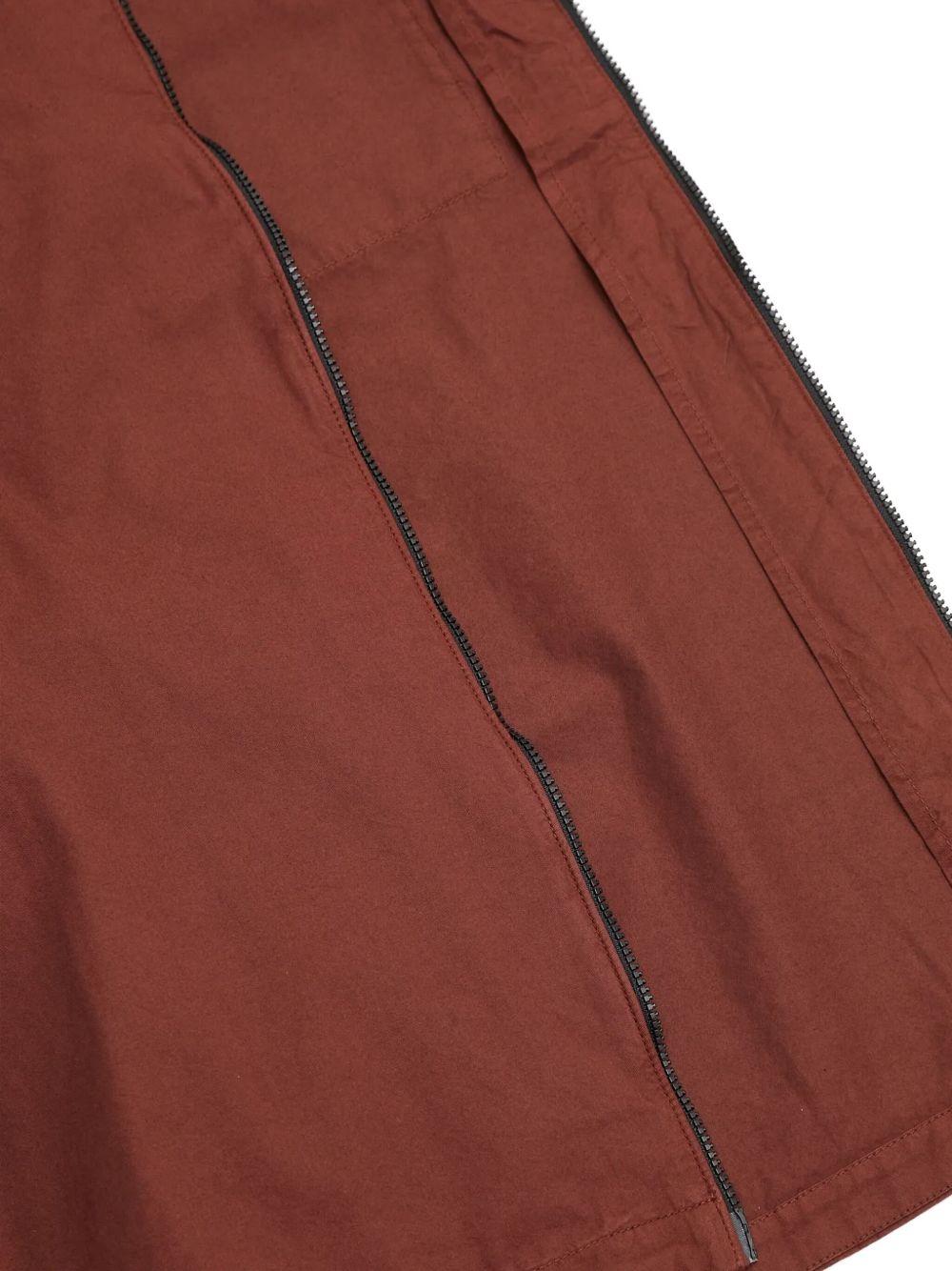 gabardine zip-up shirt jacket Product Image