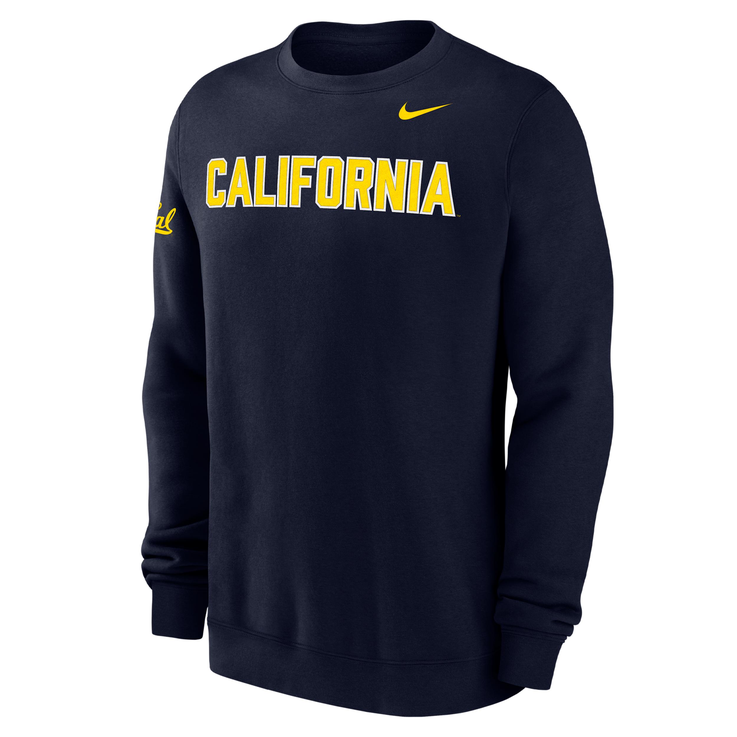 Cal Club Fleece Nike Men's College Crew-Neck Sweatshirt Product Image