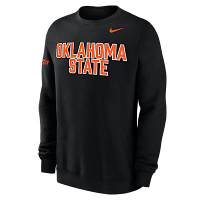Oklahoma State Club Fleece Nike Men's College Crew-Neck Sweatshirt Product Image