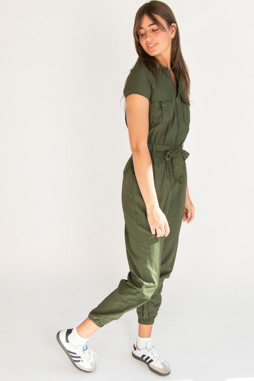 Utility Parachute Belted Jumpsuit Product Image
