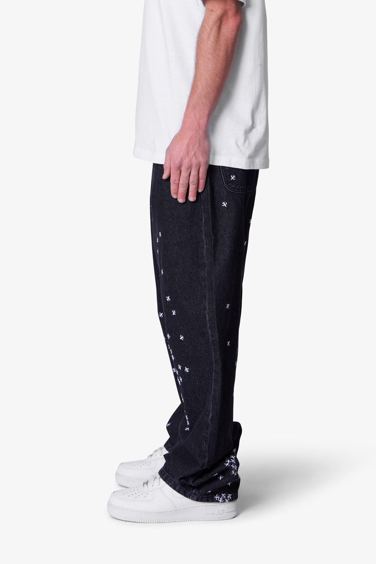Ultra Baggy Le Fleur Denim - Black Product Image