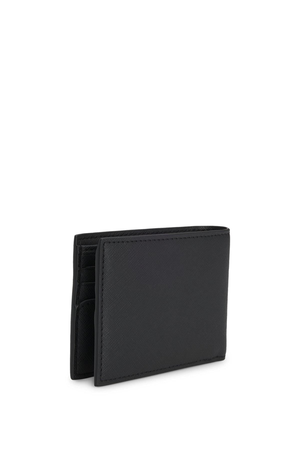 BOSS - Structured billfold wallet with logo trim - Black Product Image