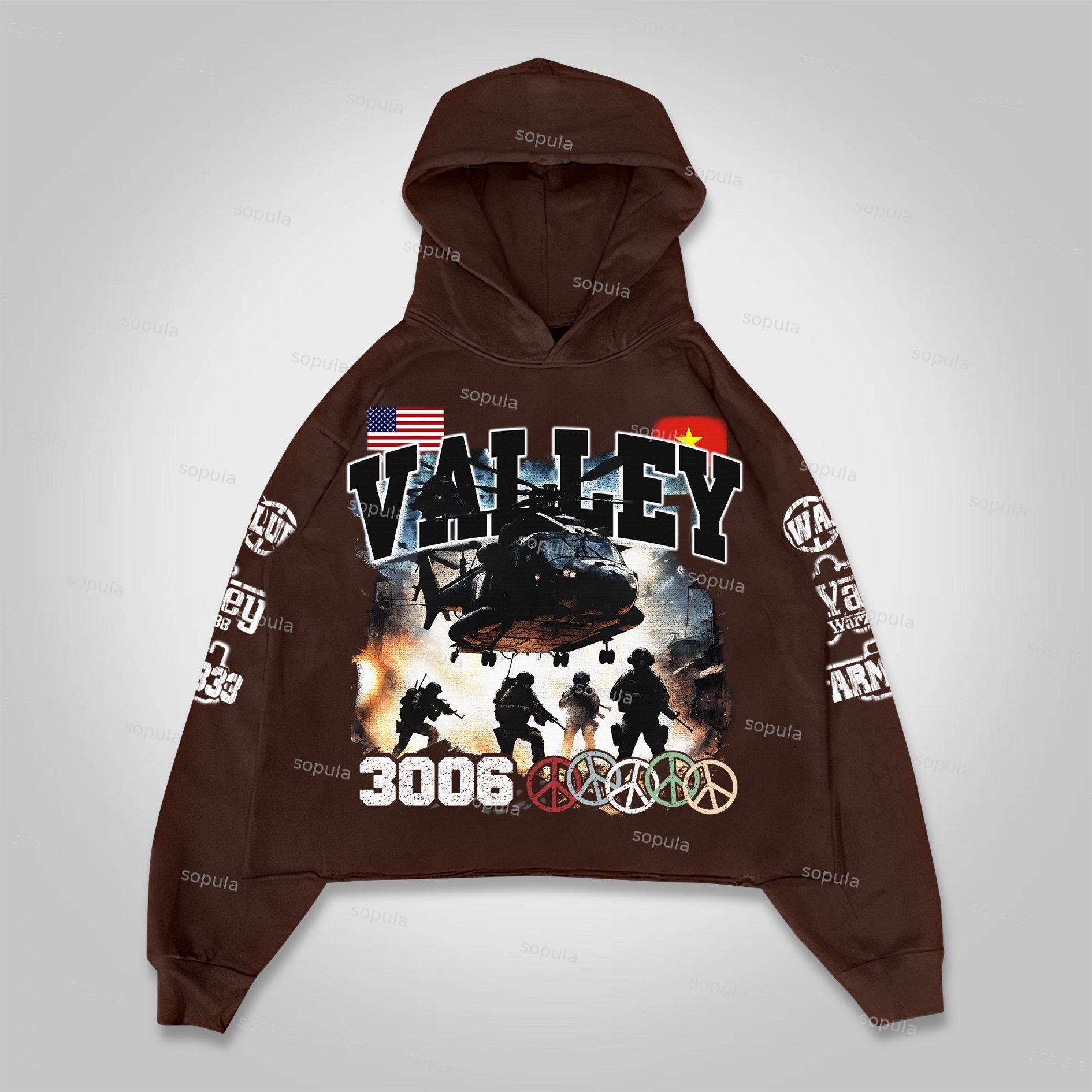 Sopula Men's Warzone Graphic Cropped Hoodie Product Image