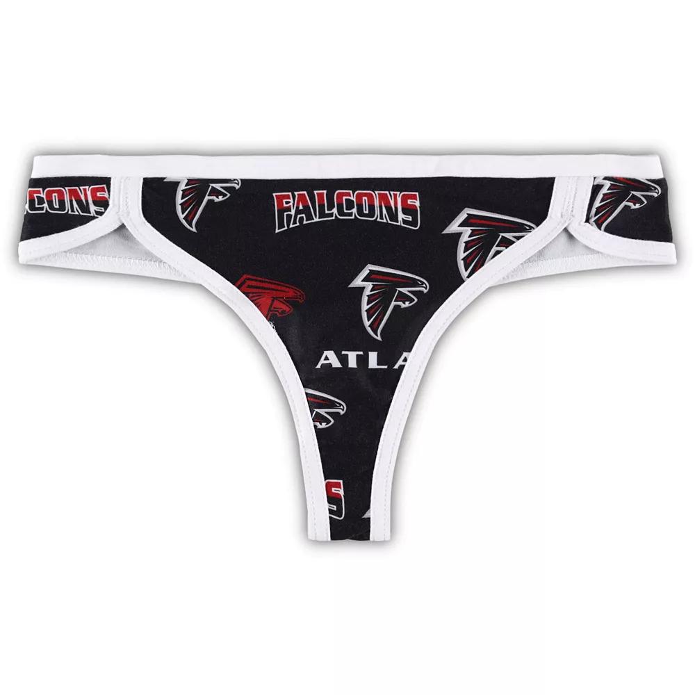 Women's Concepts Sport Black/White Atlanta Falcons Breakthrough Knit Thong, Size: Medium Product Image