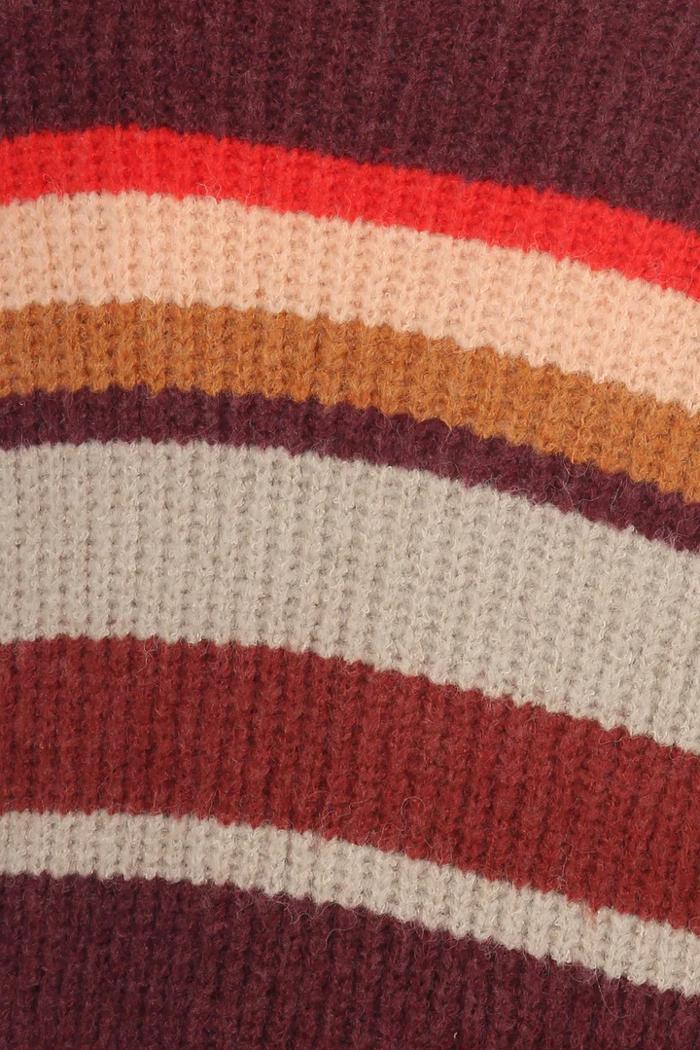 Striped Knitted Cardigan With Pockets Product Image