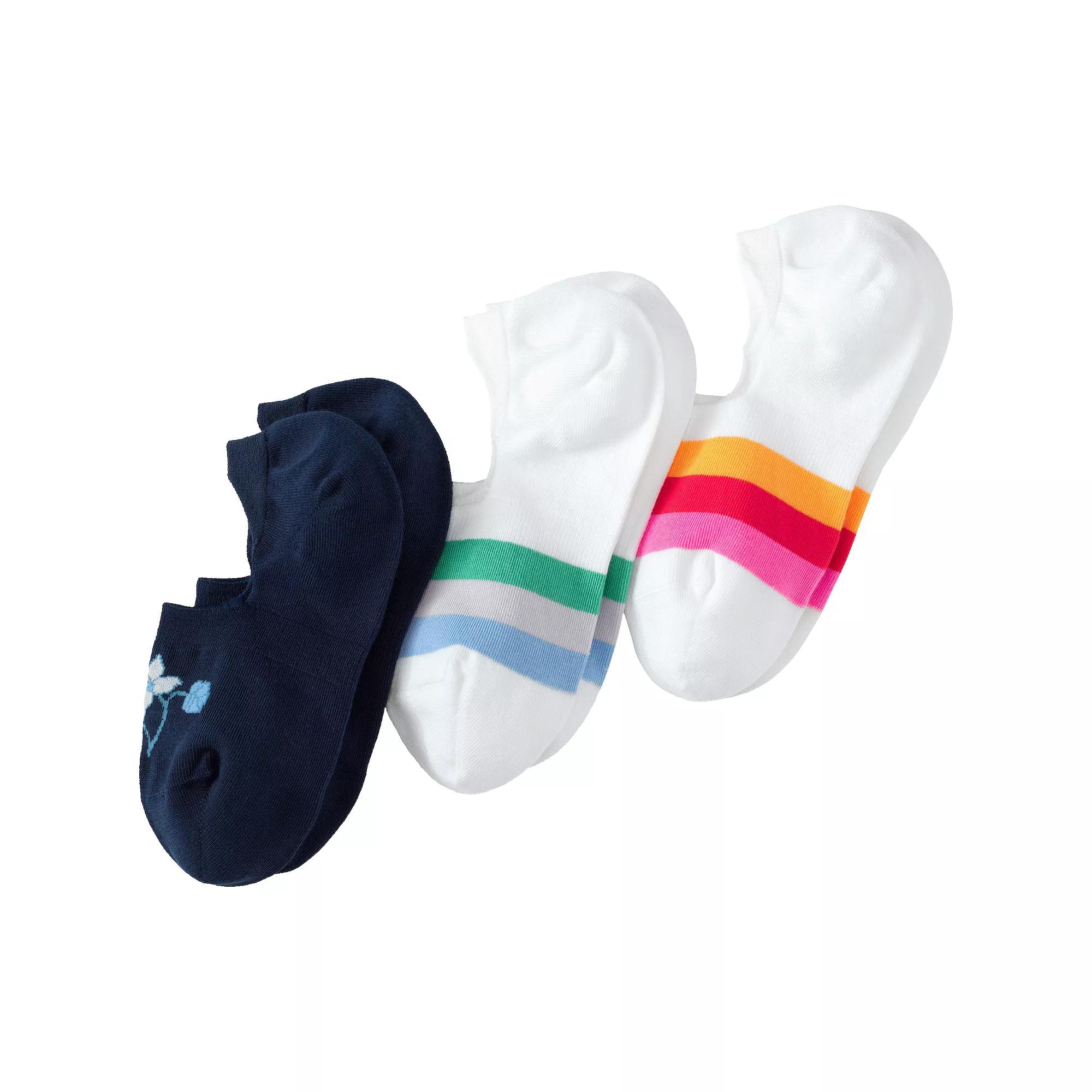 Women's Lands' End 3-Pack No-Show Socks,  Product Image