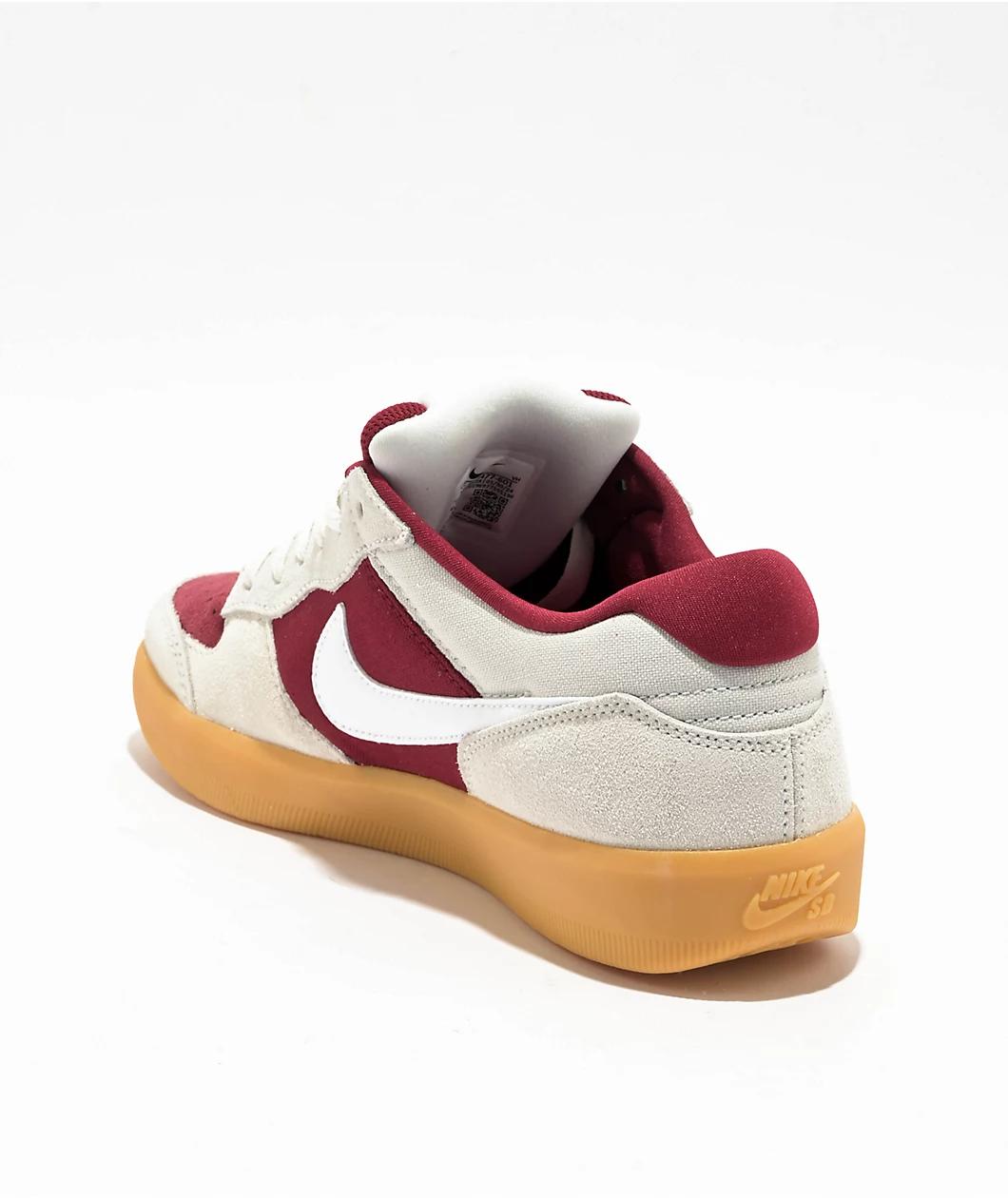 Nike SB Force 58 Team Red & Summit White Skate Shoes Product Image