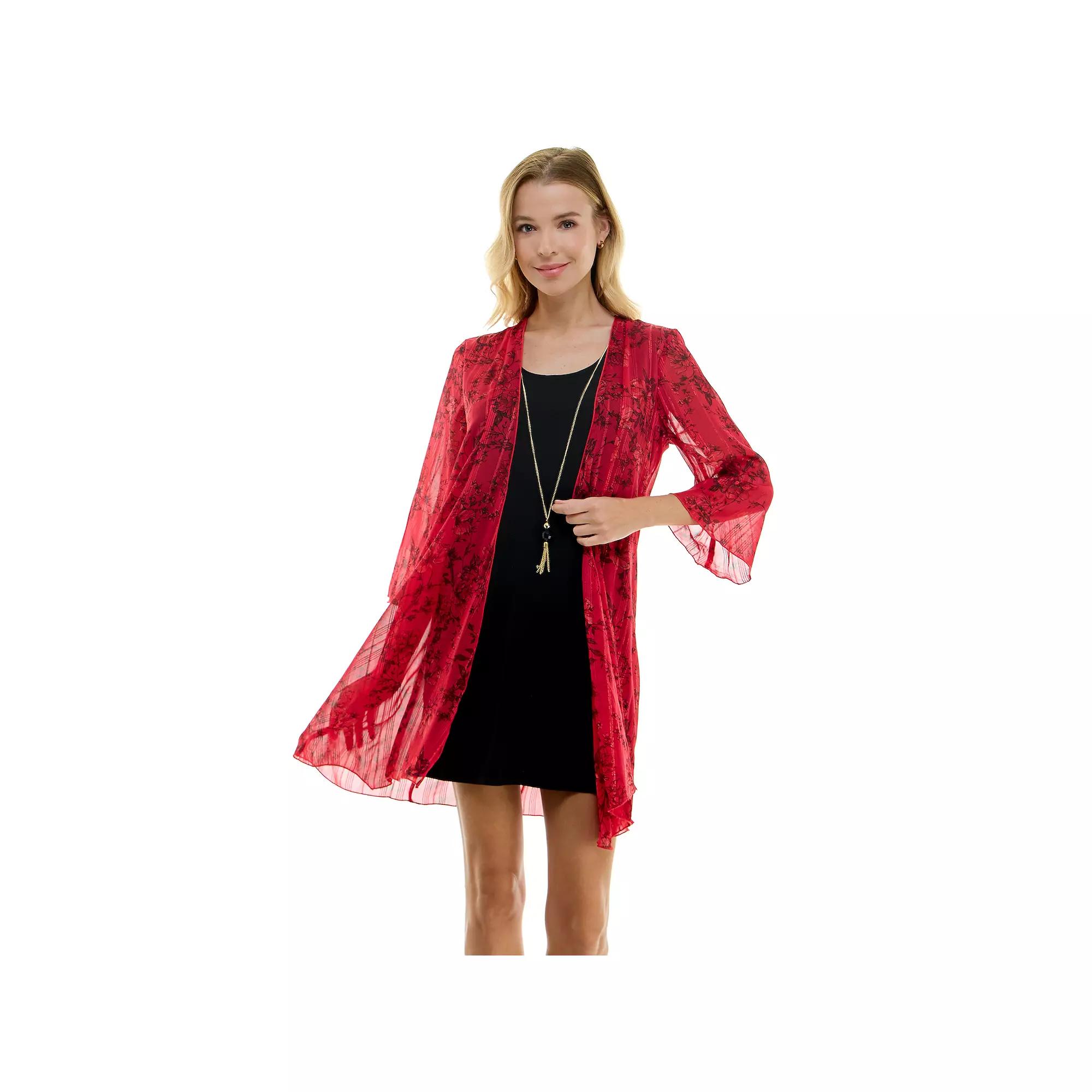 Women's Sara Michelle Jacket Dress with Necklace,  Product Image
